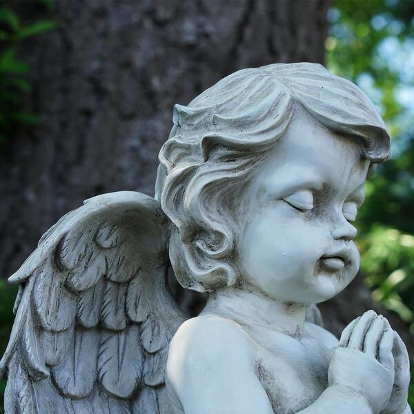 Northlight Cherub Kneeling Praying Angel Religious Outdoor Garden